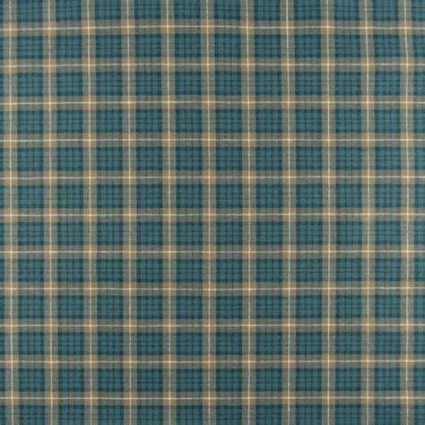 McDowell Plaid Teal Cotton Fabric | 1502 Fabrics