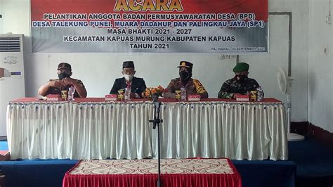 Plt Camat Kapuas Murung Lantik Anggota Bpd Tiga Desa