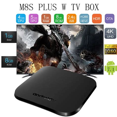 MECOOL M8S Plus W Android 7 1 TV BOX Amlogic S905W Quad Core 1GB DDR3