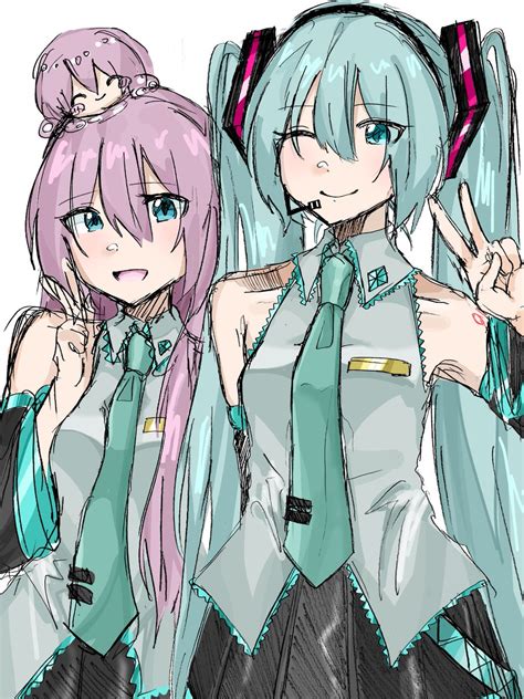 初音ミク 巡音ルカ たこルカ 「ネギトロ 」抹茶ぷりん。のイラスト