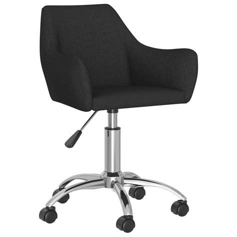 Qida Chaise Pivotante De Bureau Noir Tissu Hb Aa Cdiscount Maison