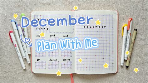 December Plan With Me Bullet Journal Set Up Simple Easy For Beginners