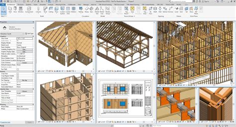 Wood Framing Bim And 3d Modeling Software For Prefabricated Timber Frame System Design In Revit