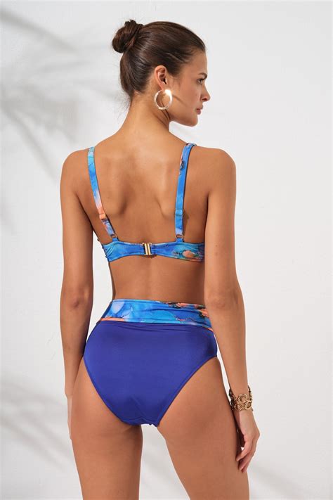 Pierre Cardin Herve Toparlayıcı Balenli Bikini Takım Marbel 231230 d