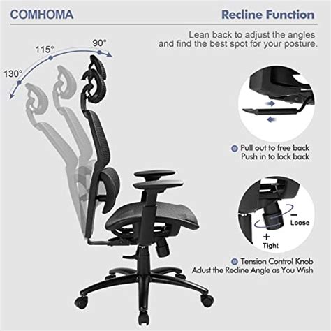 Comhoma Ergonomic Office Chair Breathable Mesh Desk Chair High Back