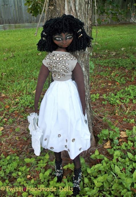 Ebony Essence Of Dolls In Black Twissi Handmade Dolls