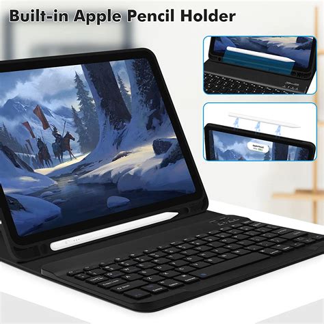 Husa Cu Tastatura Iluminata Pentru Ipad Air Ipad Air Negru