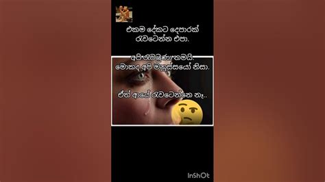 ආයෙ රැවටෙන්නෙ නෑ🤔මියෙන හිරුlove Hearttouching Quotes Lovestatus