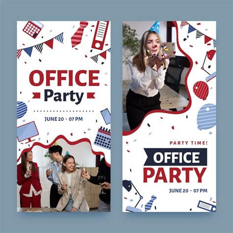 Free Vector Office Party Template Design