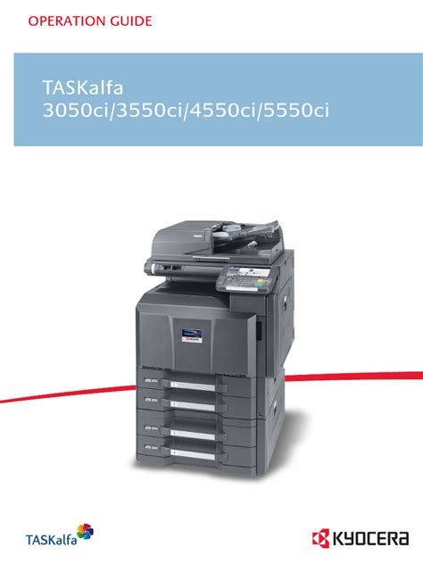 Kyocera Manual OPERATION GUIDE TASKalfa - 3050ci - 3550ci - 4550ci - 5550ci - OG - ENG | PDF ...