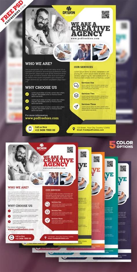 Multipurpose Corporate Flyer Free Psd Set Psdfreebies