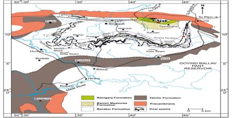 Location Map Of Singrauli Coalfield Showing Opencast Mines With Coal