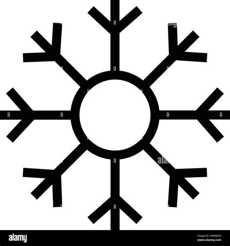 Snowflake Winter Vector Icon Snow Falling Symbol Ice Flack Sign