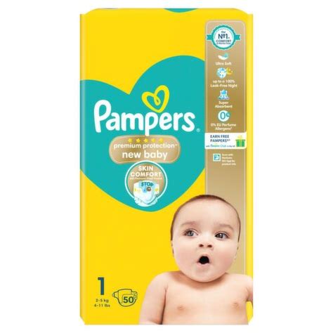 Pampers New Baby Size 1 Nappies 50 Piece Storefront En