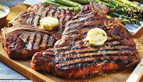 Grilled T Bone Steak With Lemon Dill Butter Asparagus Foodland