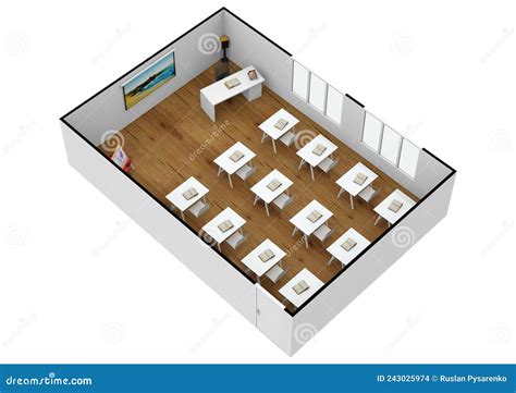 Classroom Floor Plan Stock Illustrations 75 Classroom Floor Plan