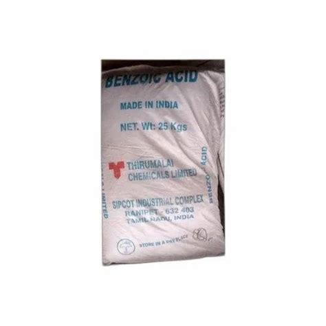 Benzoic Acid Packaging Size Kgs Packaging Type Bag At Best Price