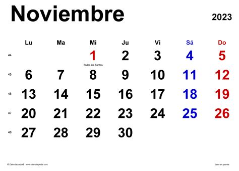 Calendario Noviembre 2023 En Word Excel Y Pdf Calendarpedia Aria Art