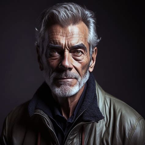 Premium AI Image Mature Man Portrait