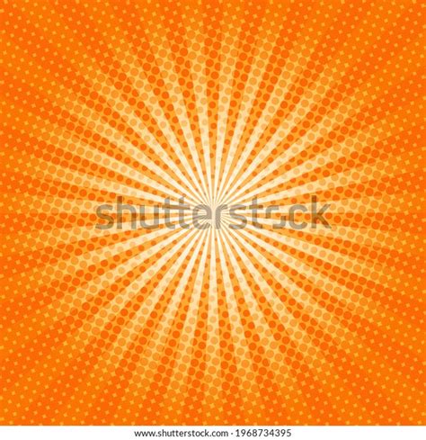 Orange Sunburst Pattern Background Sunburst Rays Stock Vector Royalty