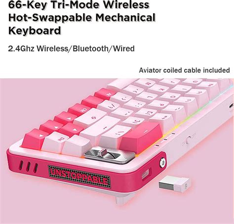 YUNZII Y Hot Swappable Wireless Mechanical Keyboard With RGB Backlight Double Shot PBT