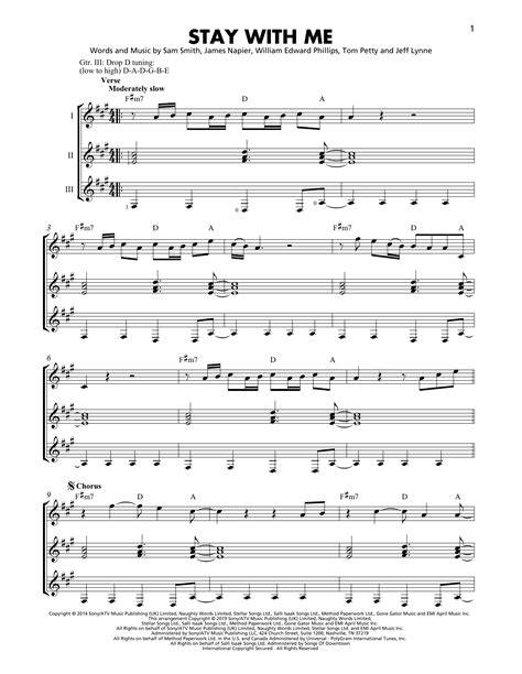 Stay With Me By Sam Smith Sheet Music For Guitar Ensemble At Sheet