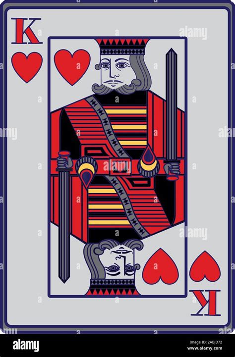 King Of Hearts Playing Card Stock Vector Images Alamy