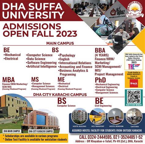 Dha Suffa University Karachi Admissions Fee Structure 2024 Courses