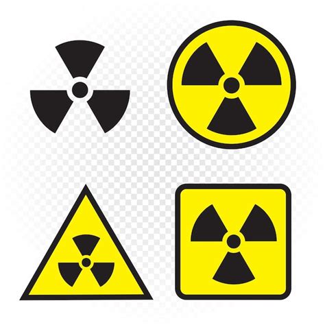 Premium Vector Nuclear Danger Sign Symbol Message Set