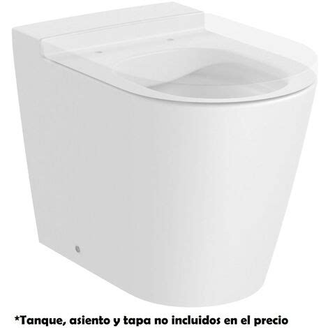 Taza Rimless Adosada A Pared Con Salida Dual Para Inodoro ROUND INSPIRA