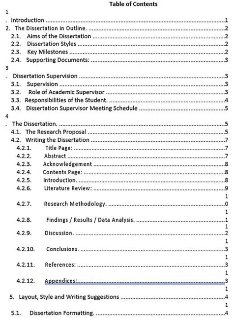 Dissertation Outline Template Room Surf