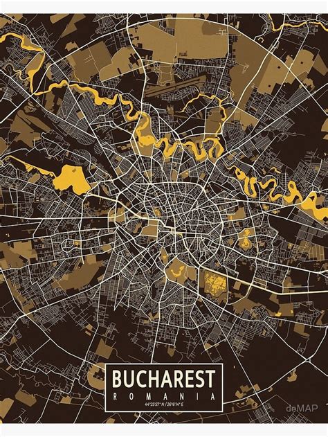 Bucharest City Map Of Romania Pastel Poster For Sale By Demap