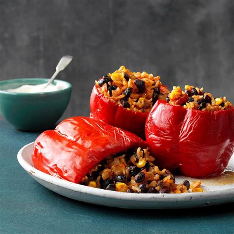 Slow Cooked Stuffed Peppers Recipe Taste Of Home