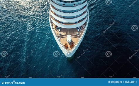 Cruise Ship Top View Travel By Sea And Ocean Cruise Generative Ai