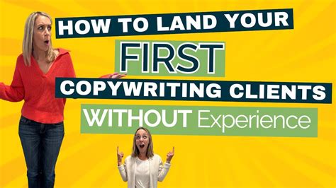 How To Land Your First Copywriting Clients Without Experience Youtube