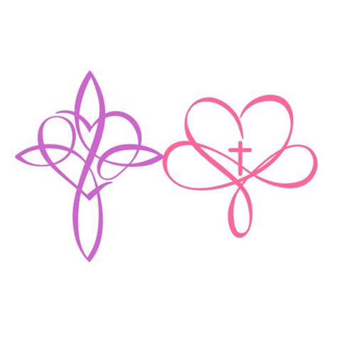 Infinity Cross Heart Cuttable Design Png Dxf Svg And Eps File Etsy