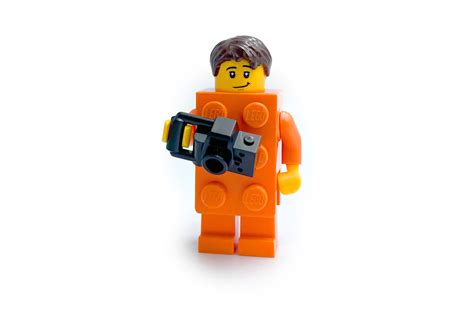 LEGO Orange Brick Costume Guy Unieke Bricks Passie Voor LEGO