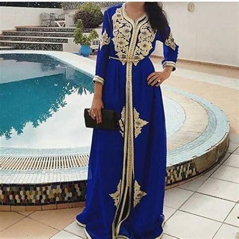 Caftan Marocain Moderne Bleu 2019 Caftan Maroc