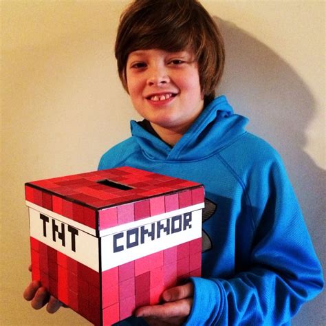 Connor S Minecraft Tnt Valentine Box Minecraft Valentines Minecraft Valentines Box Valentine Box