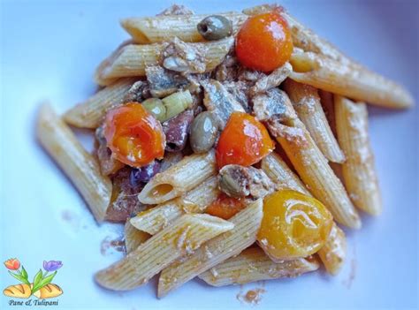 Penne Con Alici E Olive Taggiasche Pane Tulipani