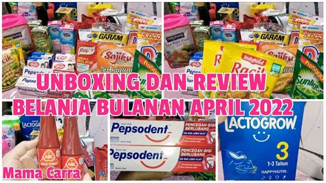 Unboxing Dan Review Belanja Bulanan April Grocerry Shopping