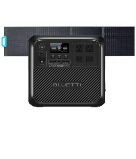 BLUETTI AC180 Solar Portable Power Station | 1,800W 1,152Wh | Flexible ...