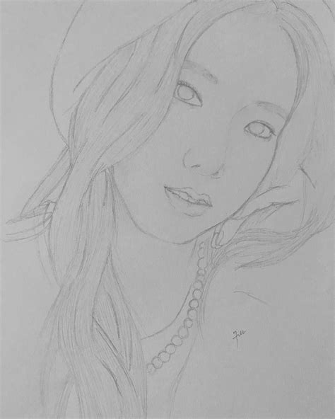 Black Pink Jisoo Drawing Easy