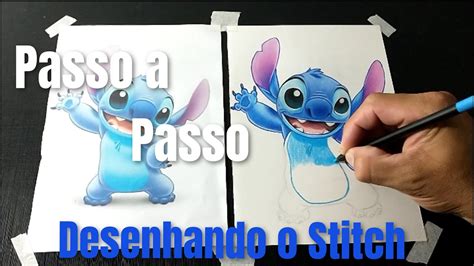 PASSO a PASSO como desenhar o Stitch de LILO E STITCH a mão livre em