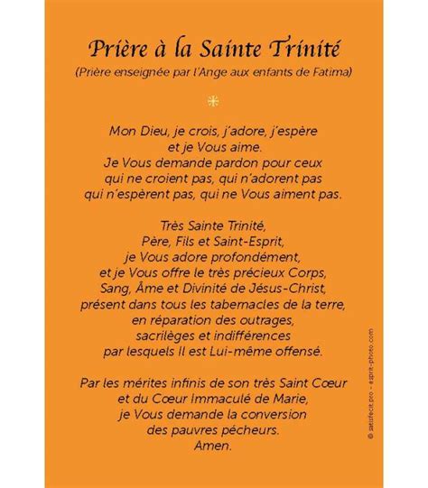 Lot De Cartes Pri Re Pri Re La Sainte Trinit