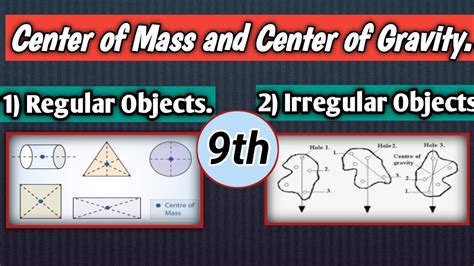 Center Of Mass And Center Of Gravity Of Regular And Irregular Objects