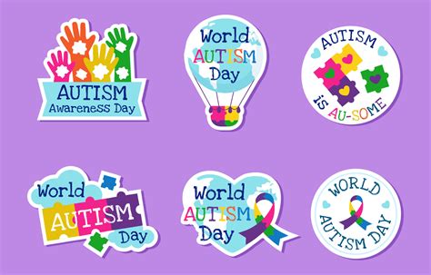 Cute World Autism Day Set 4947132 Vector Art At Vecteezy