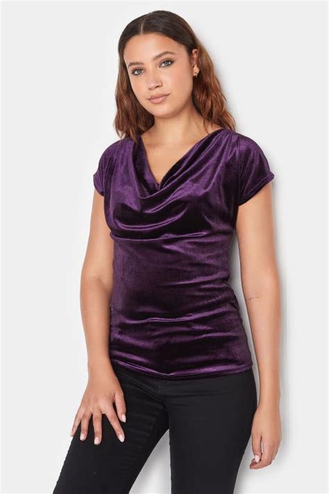 Lts Tall Purple Cowl Neck Top Long Tall Sally