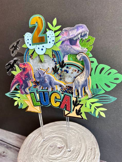 Dinosaur Party Cake Topper Dino Birthday Decoration 3d Cake Topper Jurassic Theme Jurassic