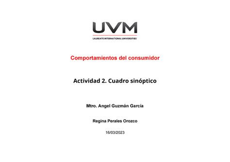 A2 RPO Act 2 Derecho Mercantil Comportamientos Del Consumidor